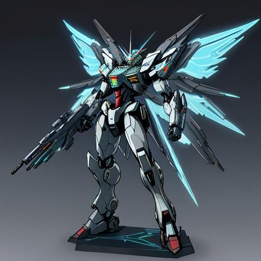 Cyberpunk Origami Mecha Awakening in Neon Cityscape