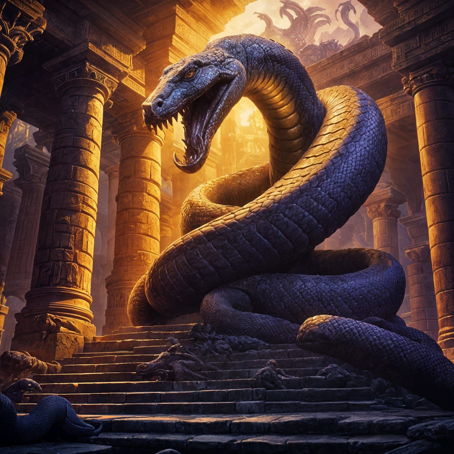 Python Serpent: Dark Fantasy Concept Art