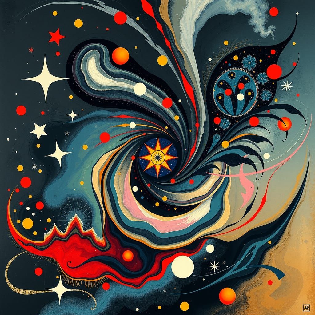 Abstract Star Maelstrom in Avant-Garde Style