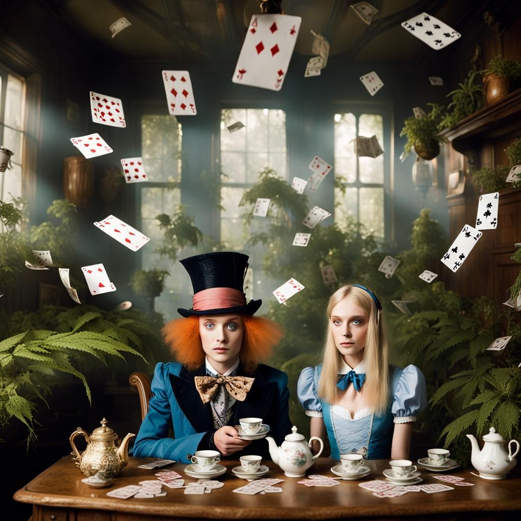 Alice's Cannabis Tea Party, Hyperdetailed Movie Still