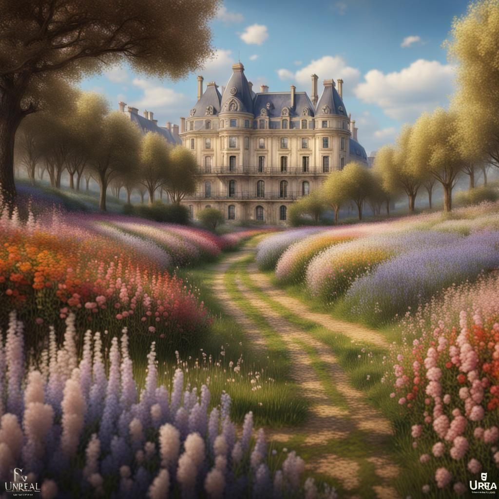 Renoir-Style Fields of Flowers in Paris Springtime