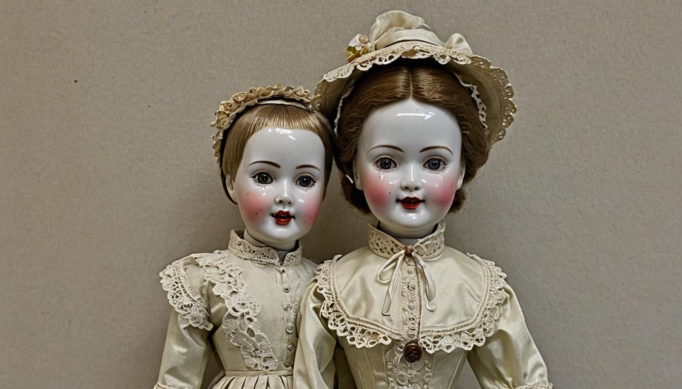 Fanged China Doll: AI-Generated Image