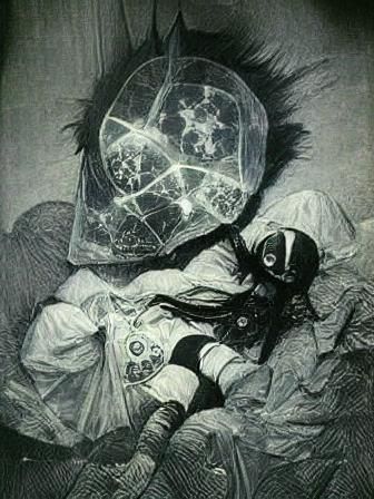 Magical Girl Transformation in Cyber Goth Comic Art