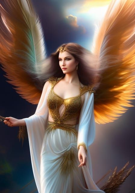 Angelic Figure in Divine Light, Fantasy Art