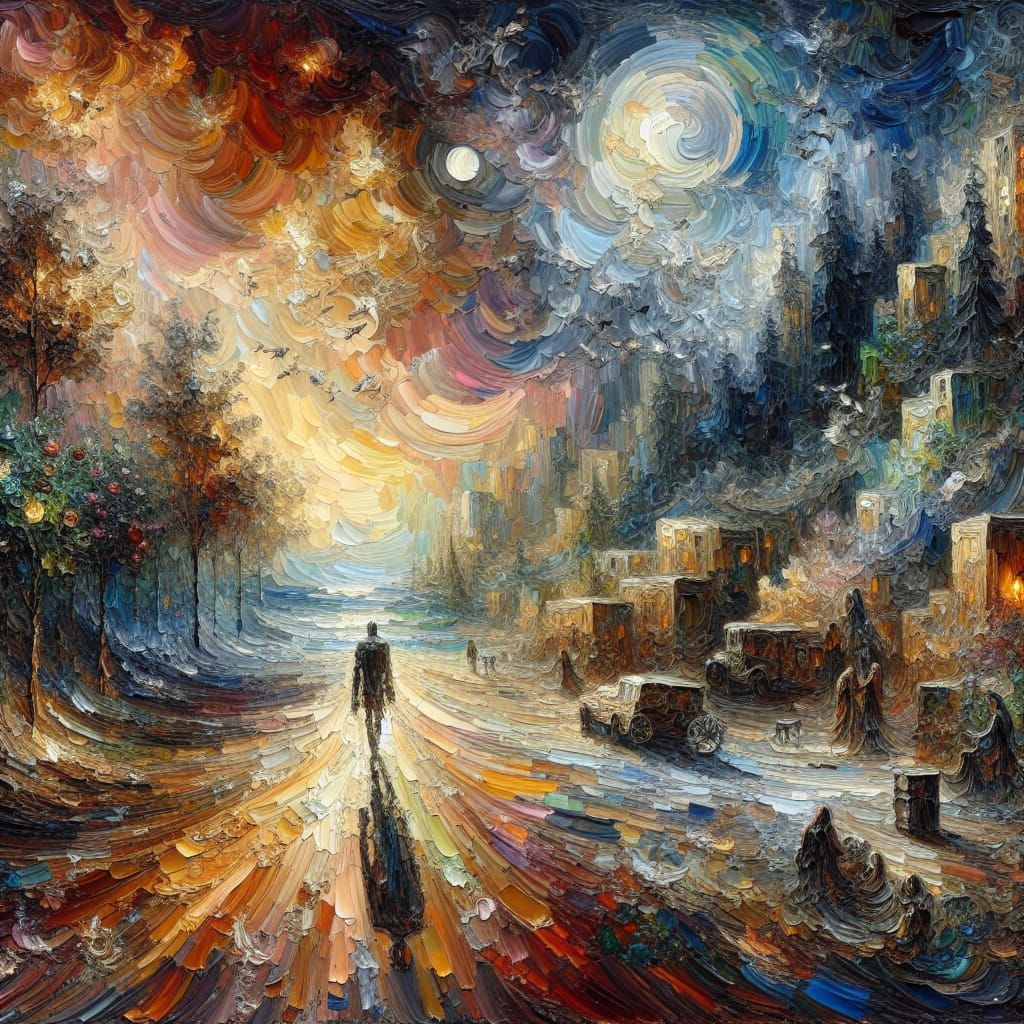 Emotive Self-Love Journey in Neo-Expressionist Impasto Paint...