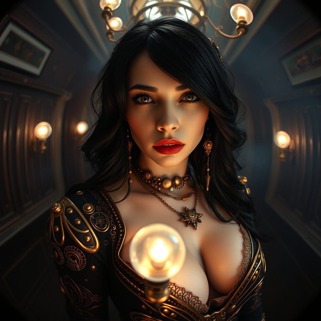 Steampunk Goddess in Whispers of Illumination