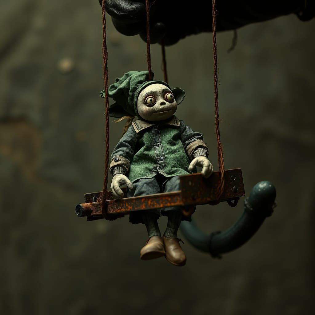 Dark Whimsy Puppeteer Captivates with Gloved Hand