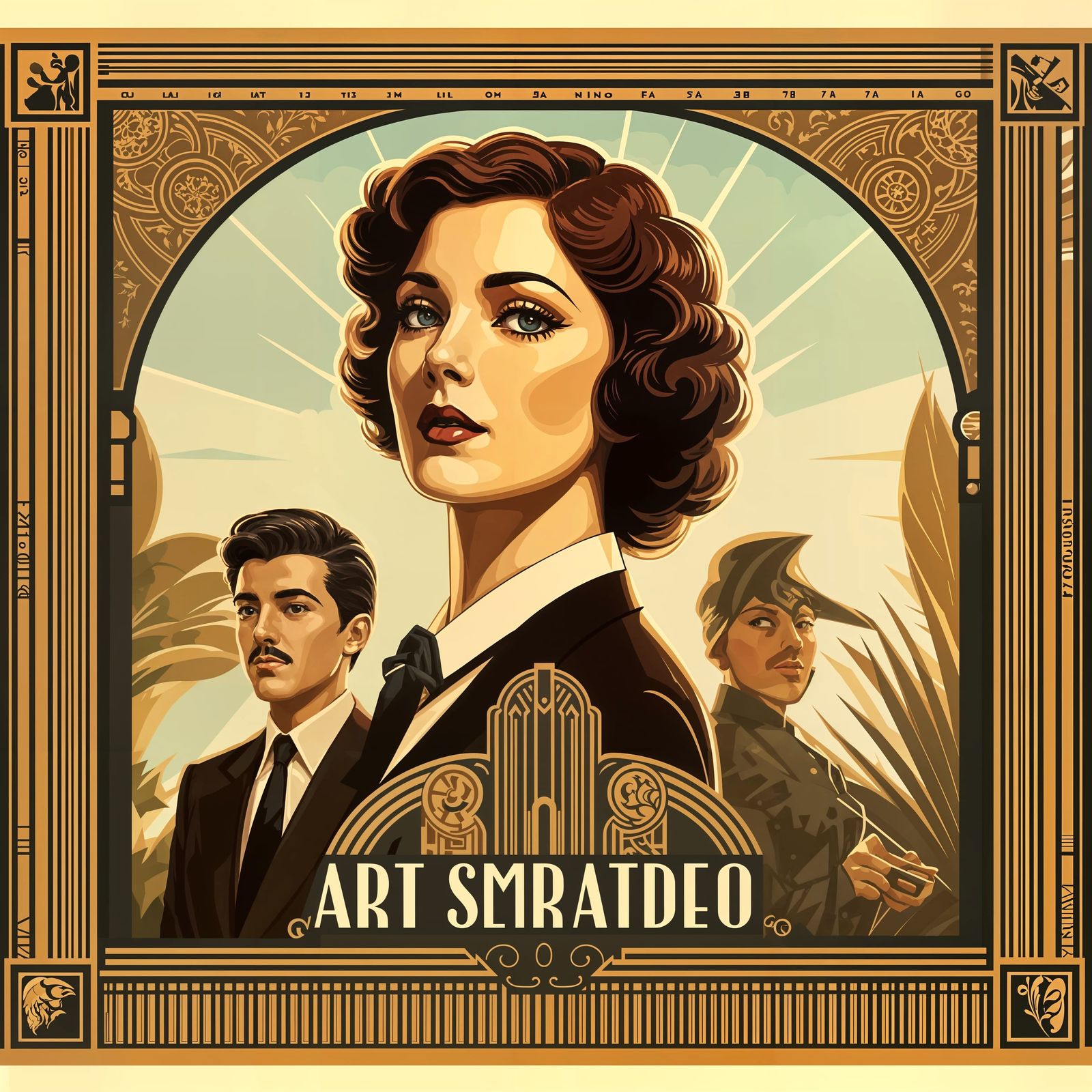 Stylish Art Deco Movie Poster