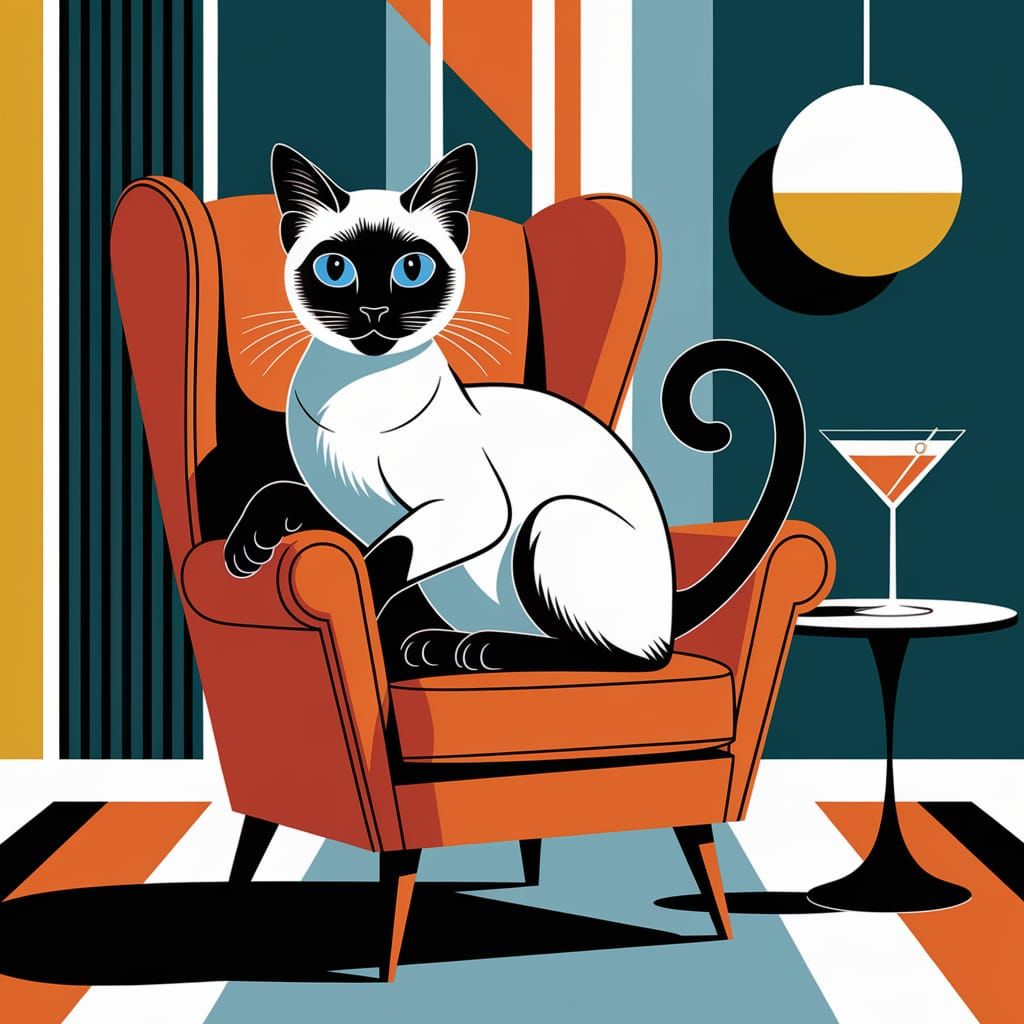 Mid-century Modern Cat