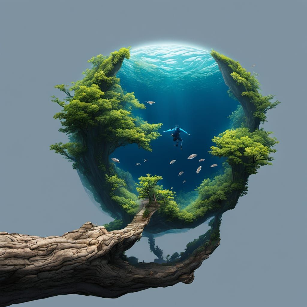 Ocean and Desert Contrasts in Nature