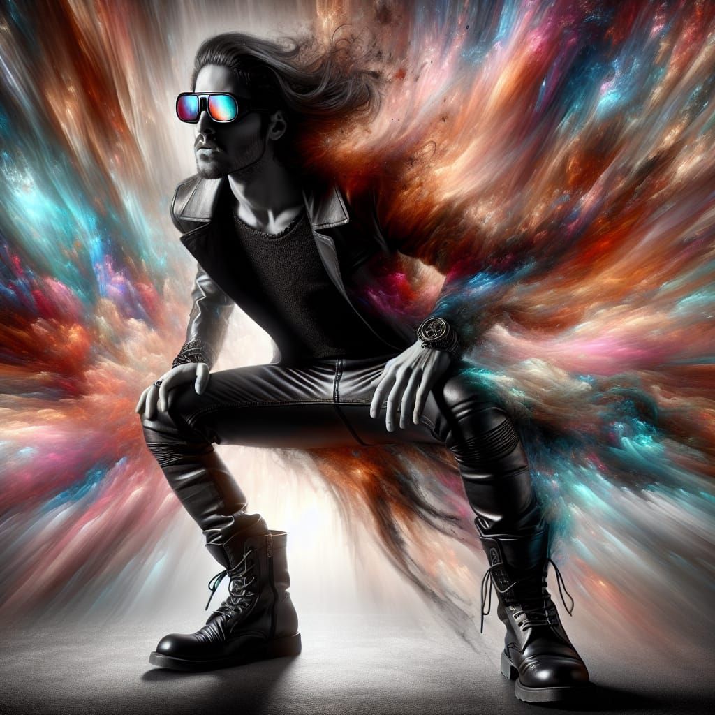 Mysterious Time Traveler in Hyperrealistic Concept Art