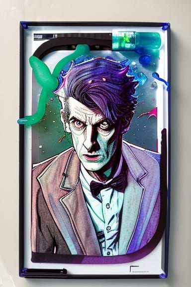 Doctor Who Portrait in Shattered Glass Style