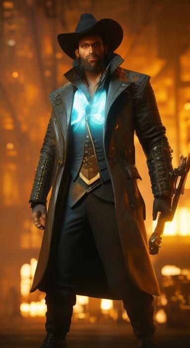 Harry Dresden in 3D Cinematic Style