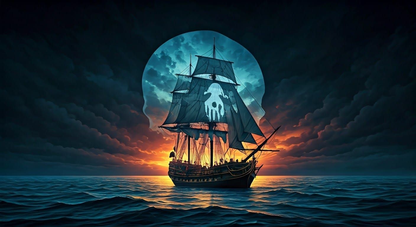 Skull Moon Of The Pirates