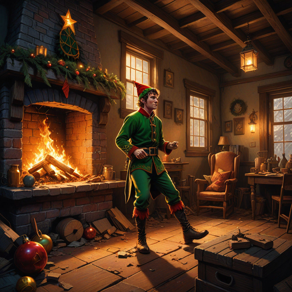 Fantasy Christmas Scene in Greg Rutkowski Style