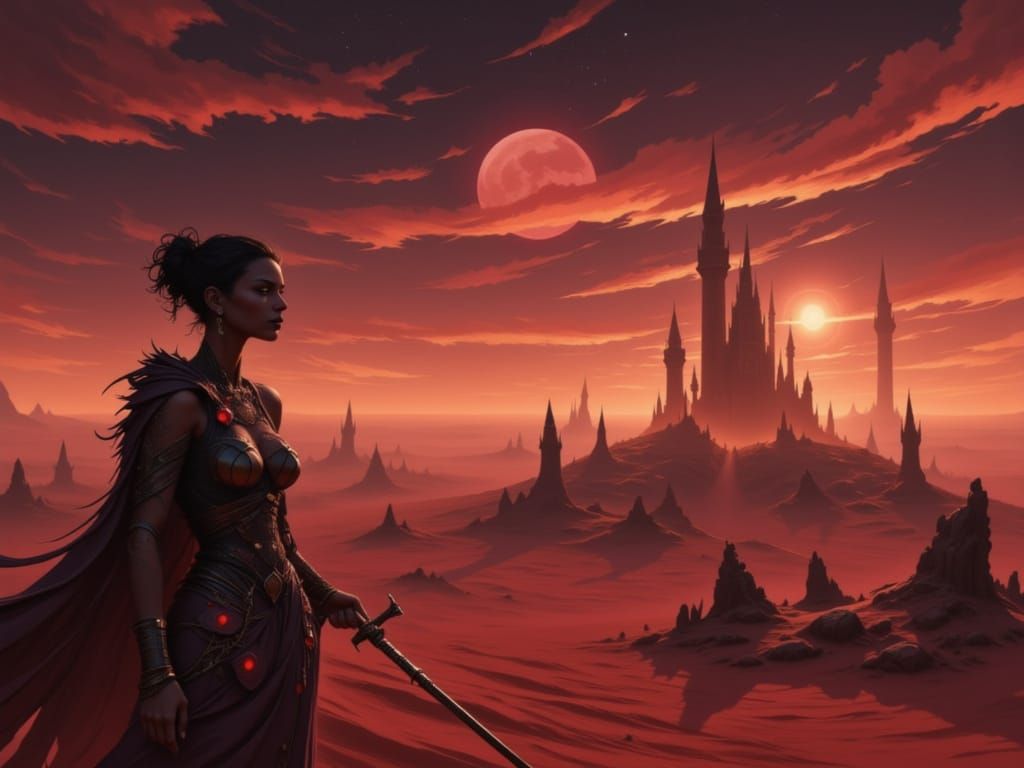 A follower sifts the sand of a desert land