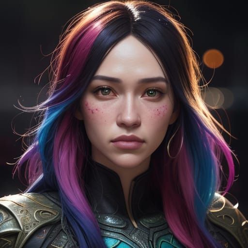 Person in Love: Hyperrealistic Splash Art Portrait