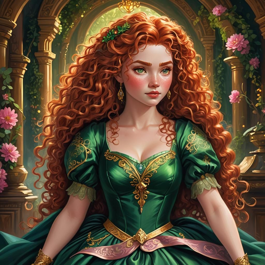 Charming Merida Portrait in Cutesie Digital Art Style