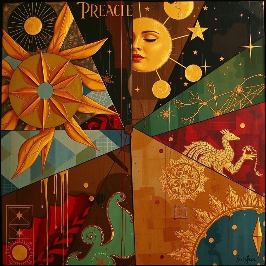 Abstract Artwork Symbolizing Perfection and Brilliance