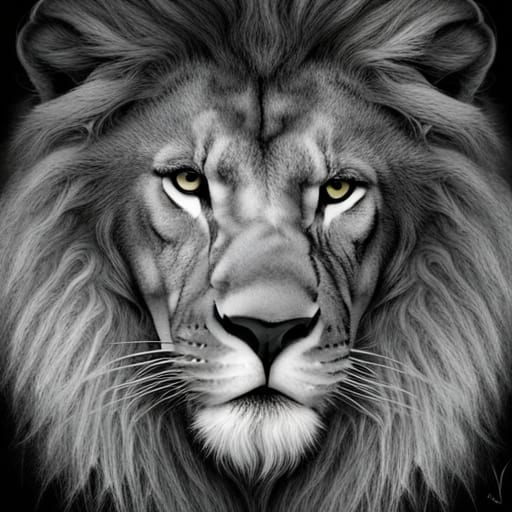 Majestic King Lion Digital Rendering