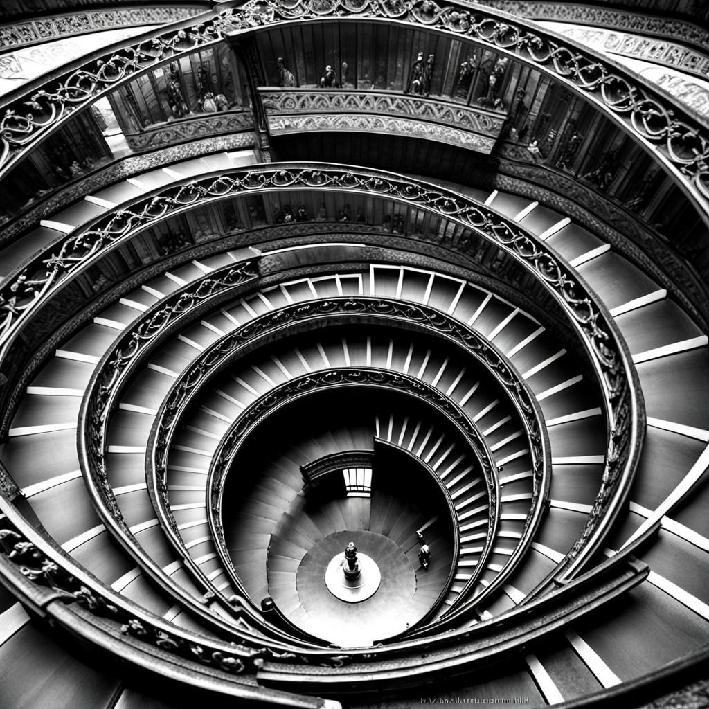 Vatican Museum's Double Helix Bramante Staircase
