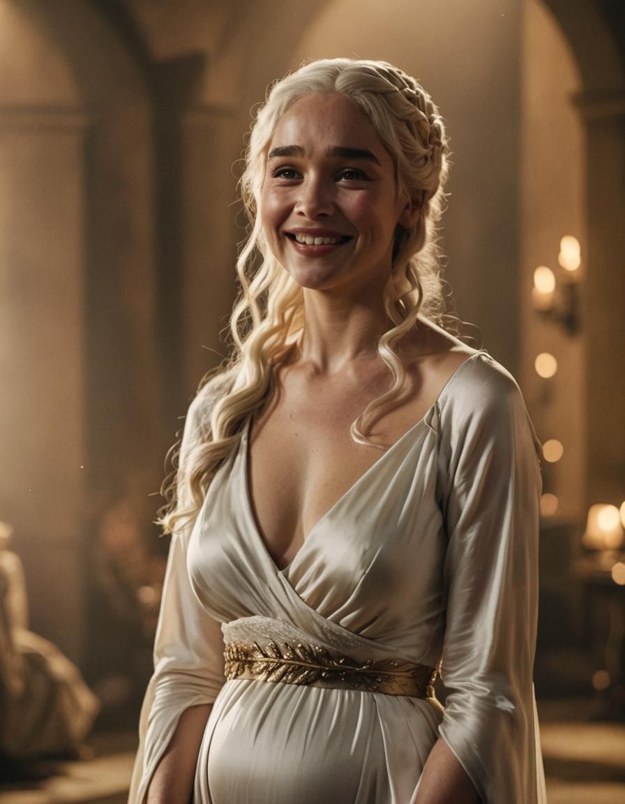 Pregnant Daenerys Targaryen in Golden Light