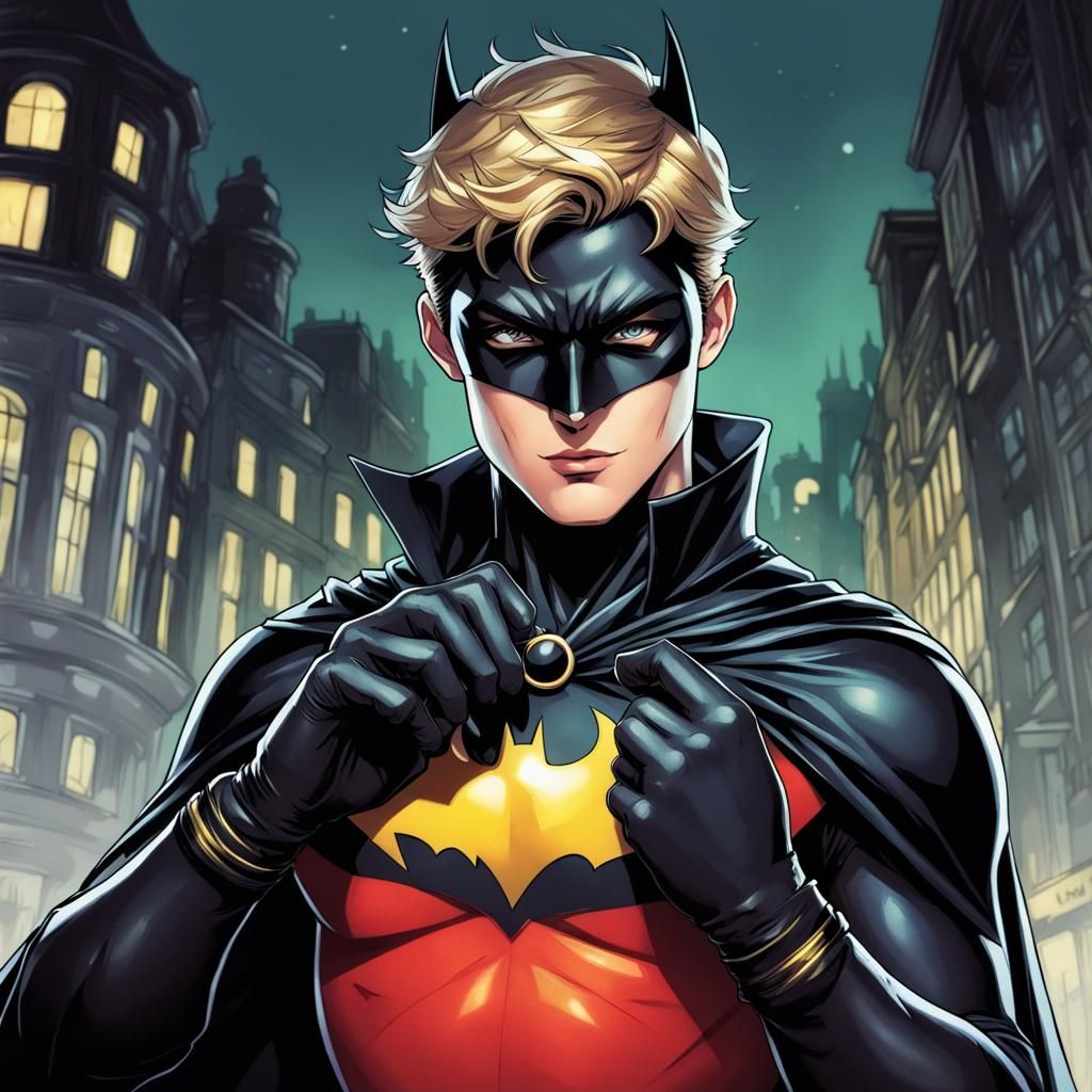 Robin and Chat Noir Costume Fusion Comic Art
