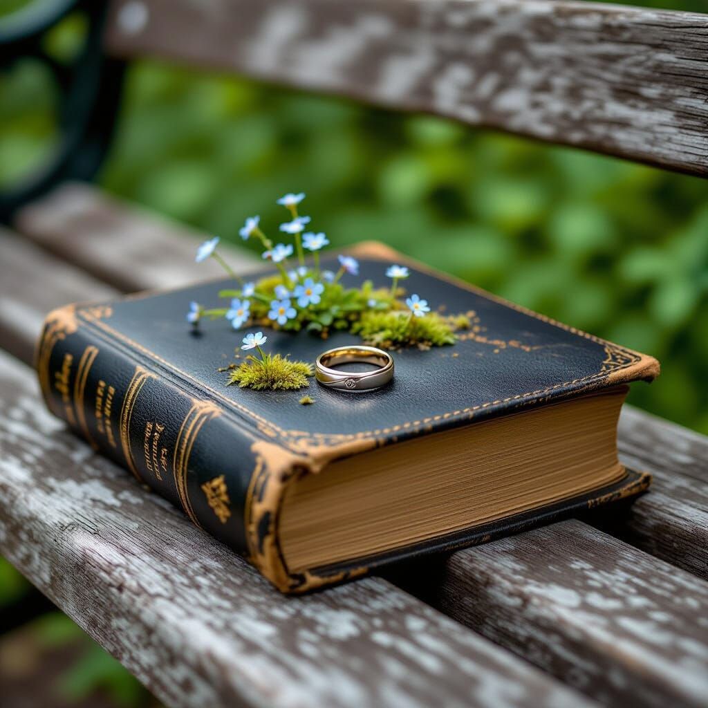 Melancholic Poetry Book Reclaimed by Nature