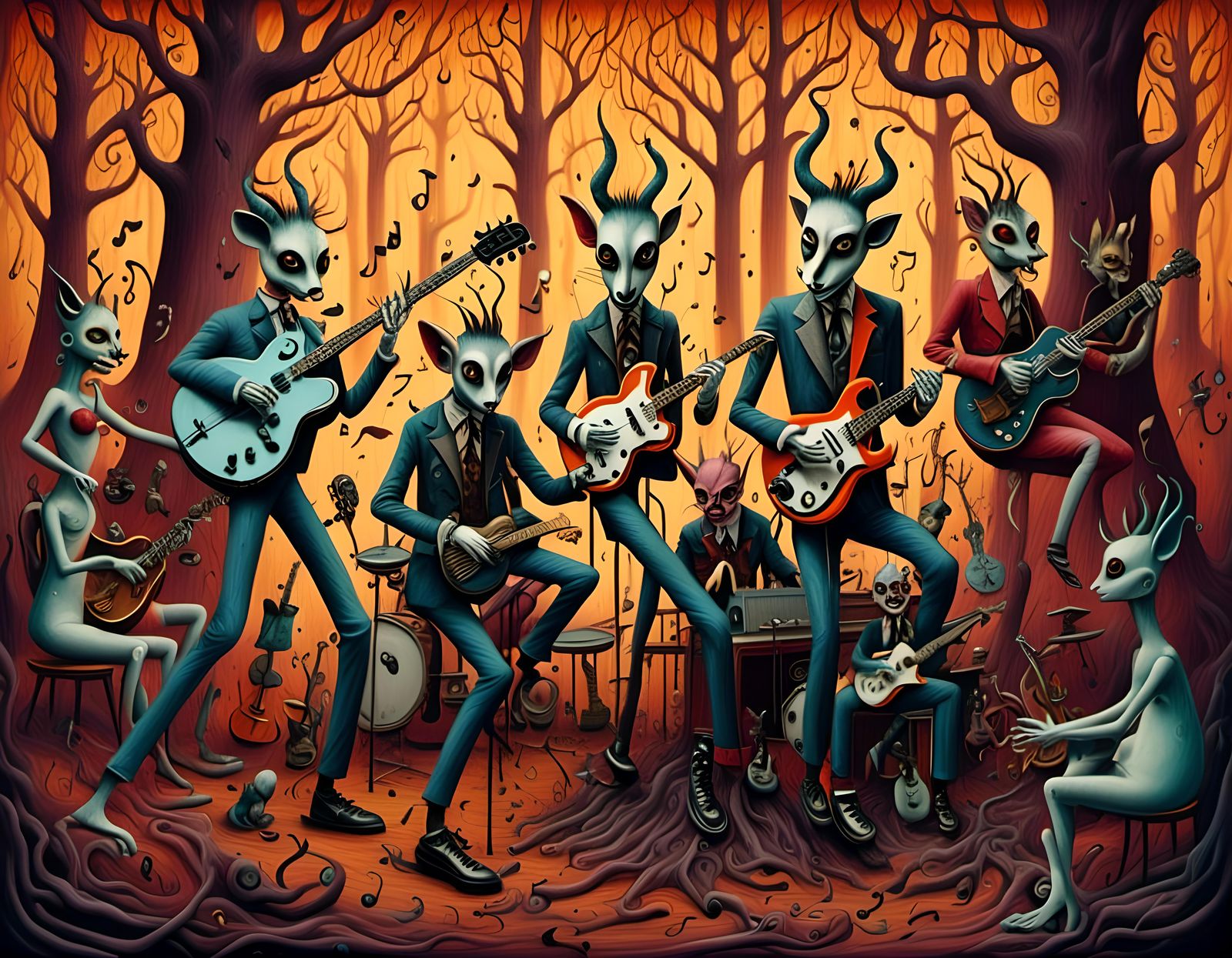 Psychobilly Band Concert in Dystopian Forest