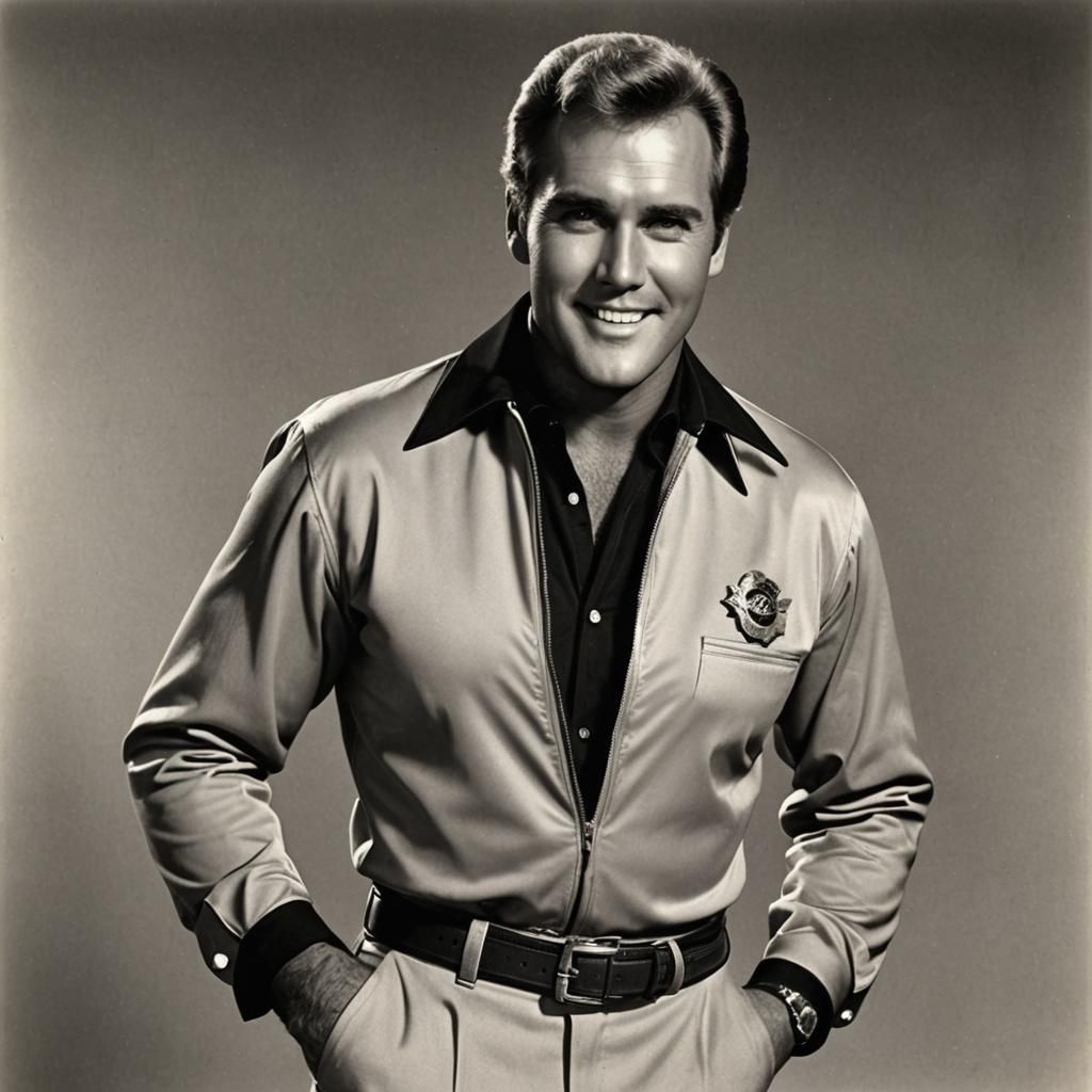 Lee Majors Pin-Up in Elvgren Style