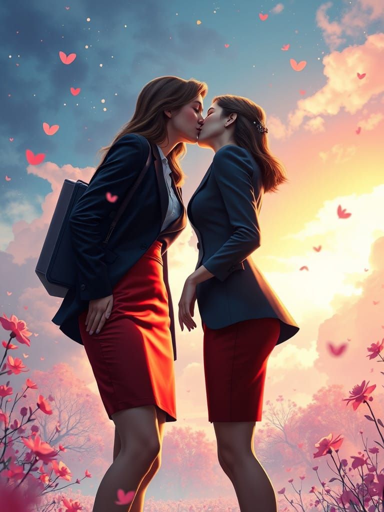 Romantic Whimsy in Vibrant Colors and Detailed Fantasy