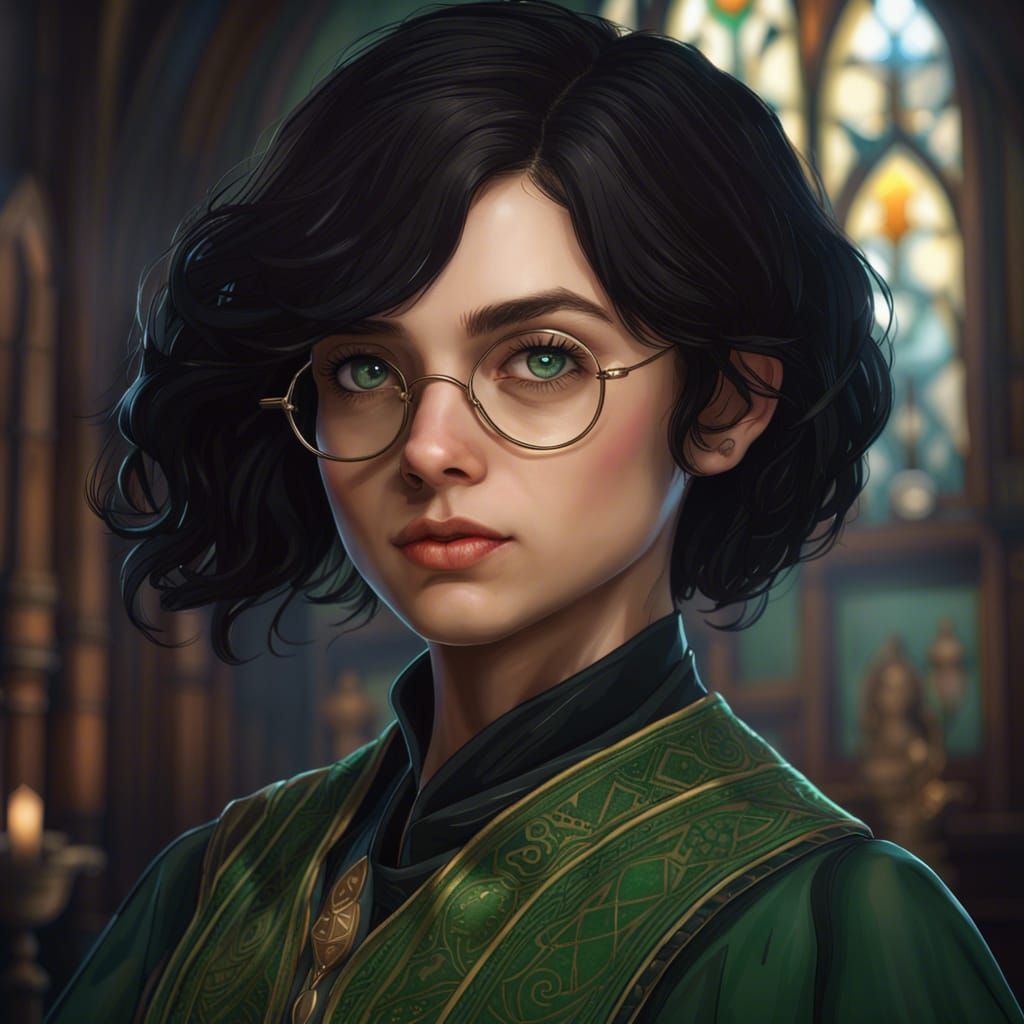 Ilvermorny Witch Portrait in Artstation Style