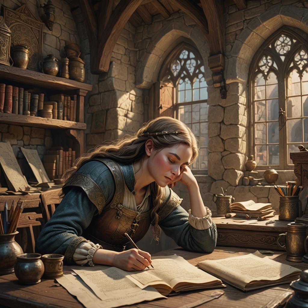 Falling asleep while writing