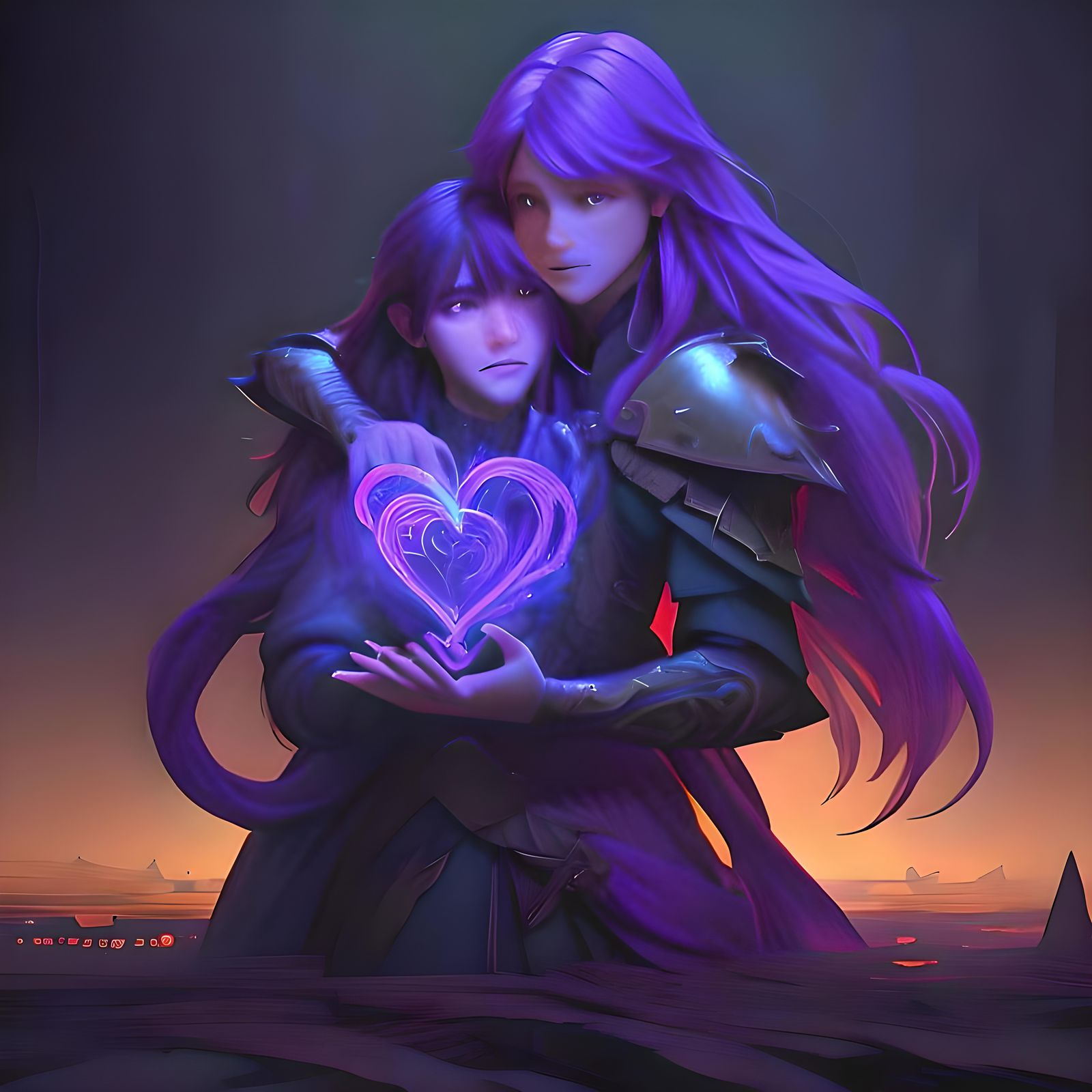 Dark Fantasy Hearts Concept Art in 8K Resolution