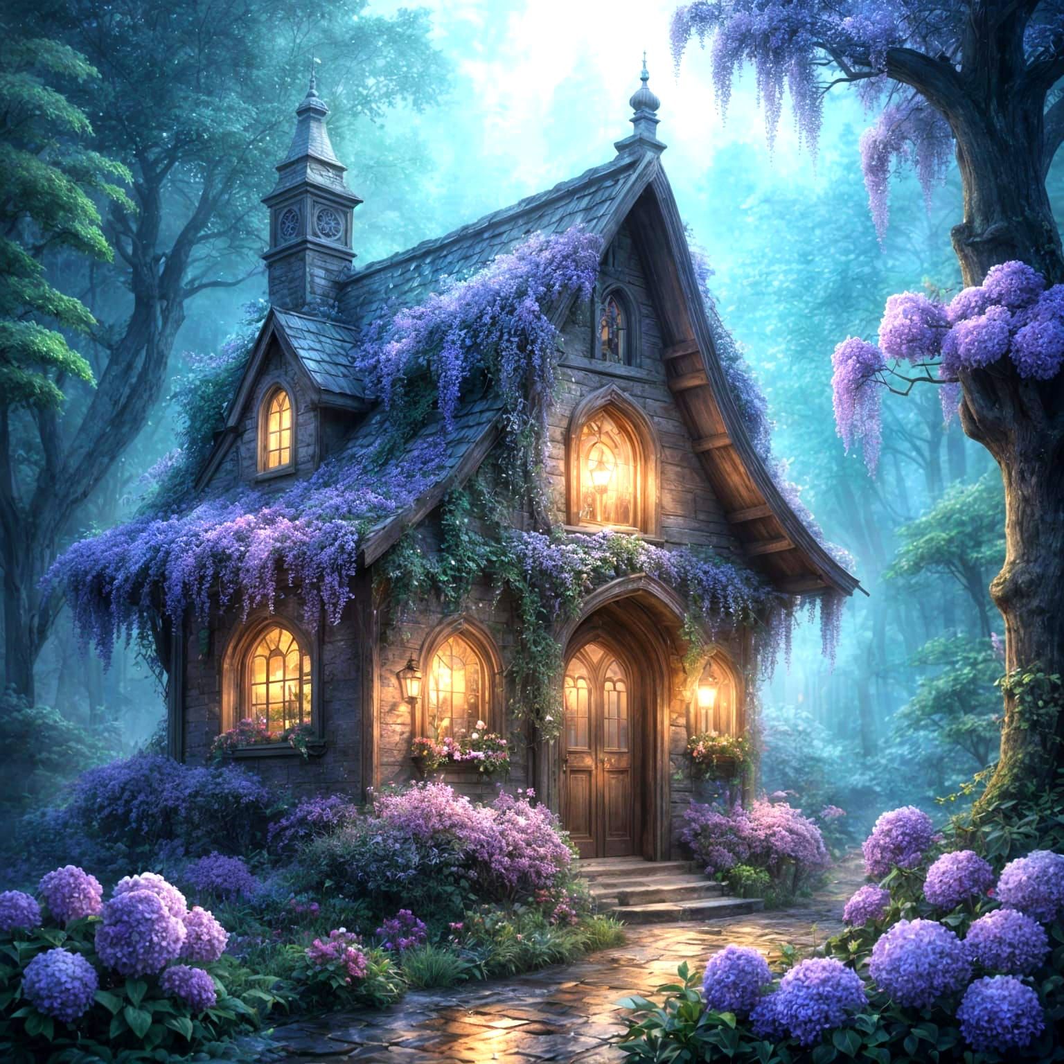 Magical Cosmic Fairypunk Cottagecore Terrarium Library