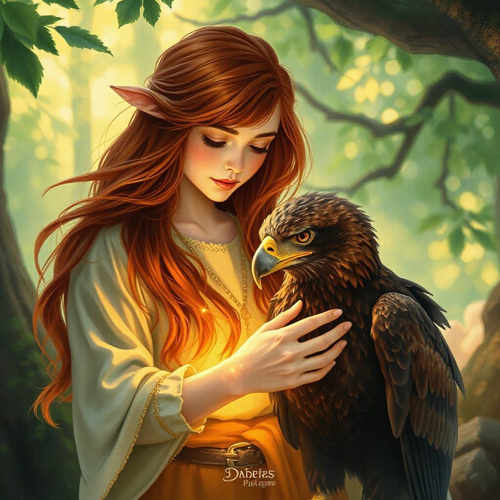 A Gentle Beast Mistress in a Cozy Forest Hideaway