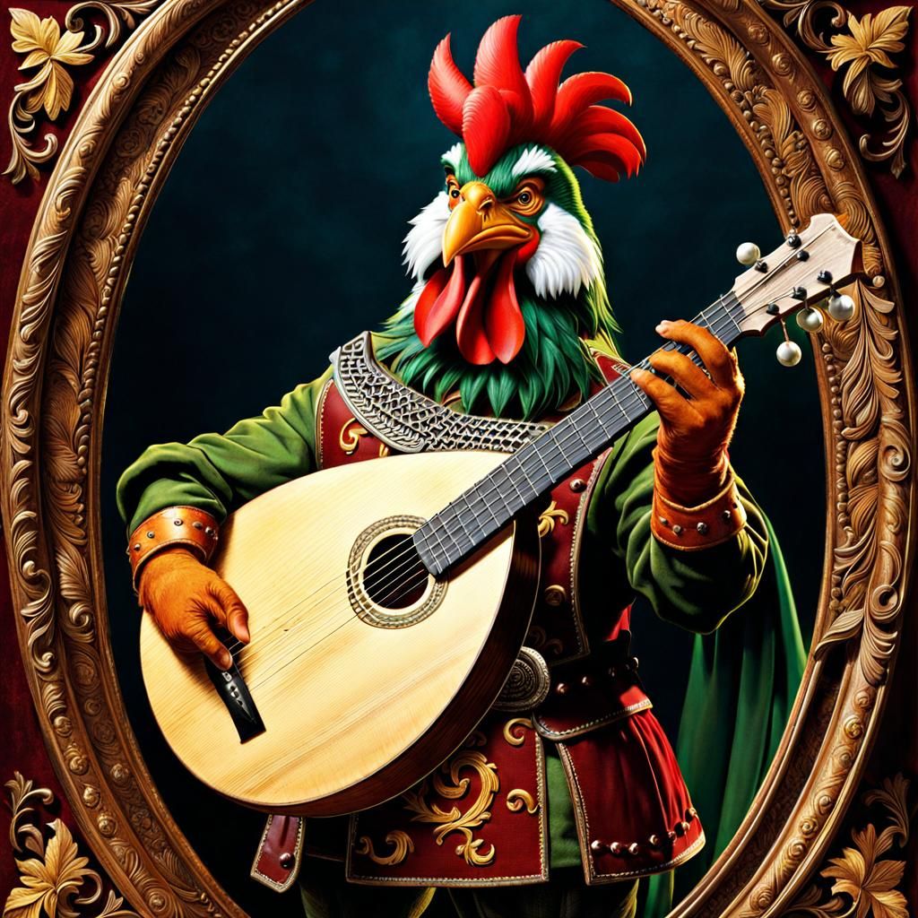 Alan-a-Dale: Anthropomorphic Rooster Minstrel