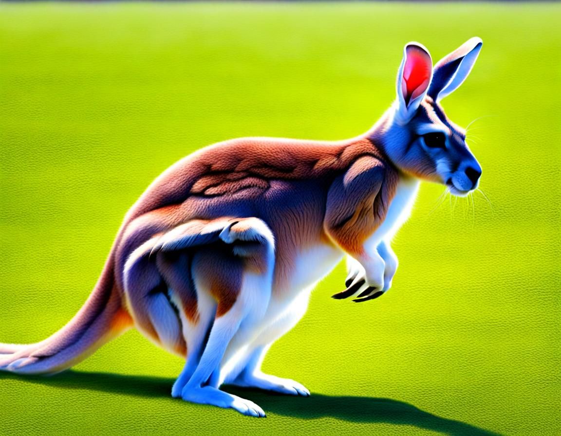 Kangaroo-Rabbit Hybrid Generated by AI