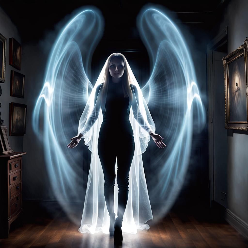 Glowing Transparent Spirit Captured with Technology