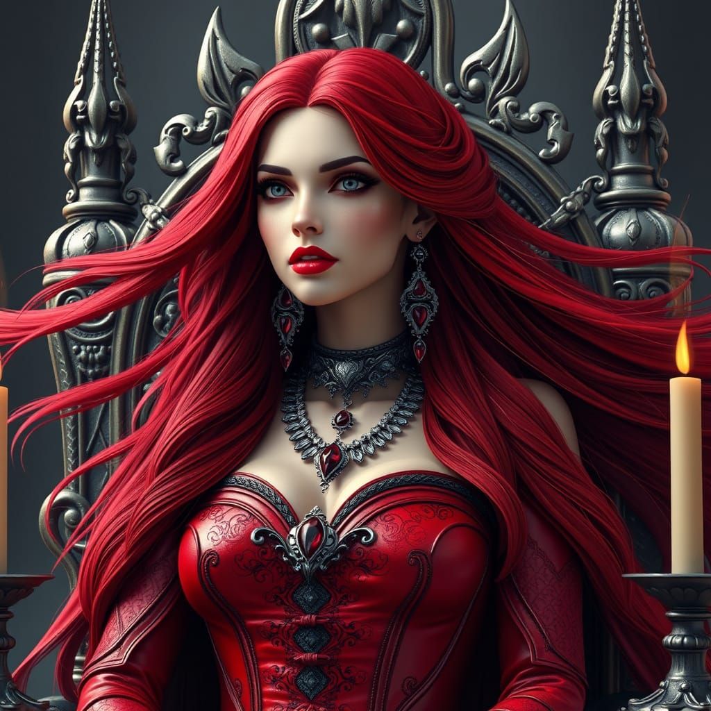 Goddess of Elegance in Cyberpunk Fantasy