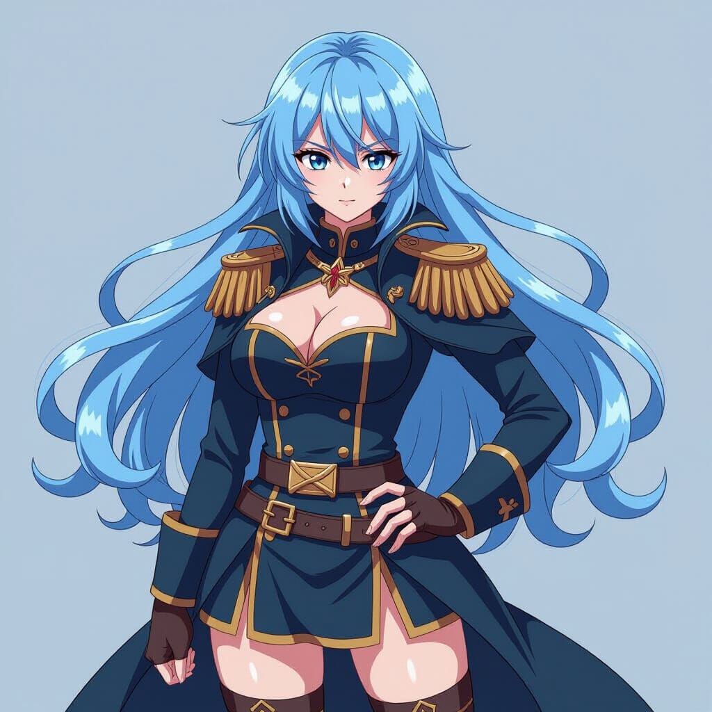 Anime General's Secret in Cel-Shaded Style