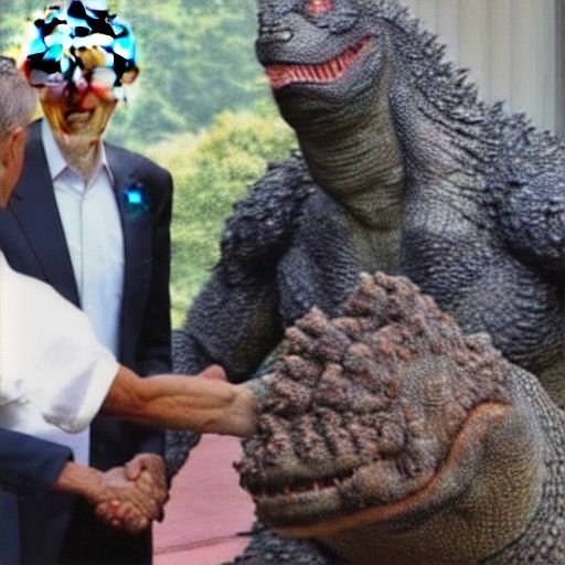 Obama and Godzilla: An Unlikely Handshake