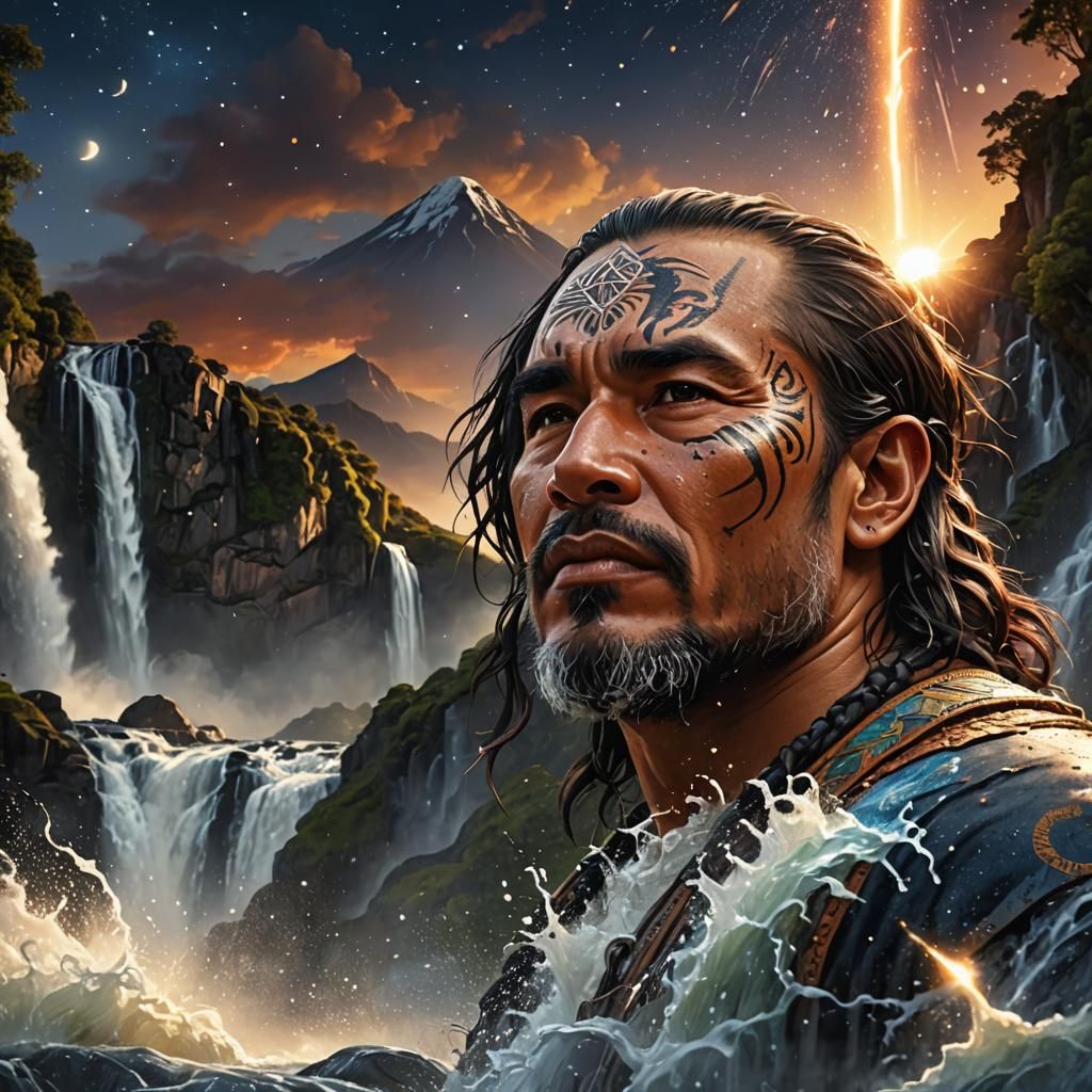 Ein Māori " Akahata "