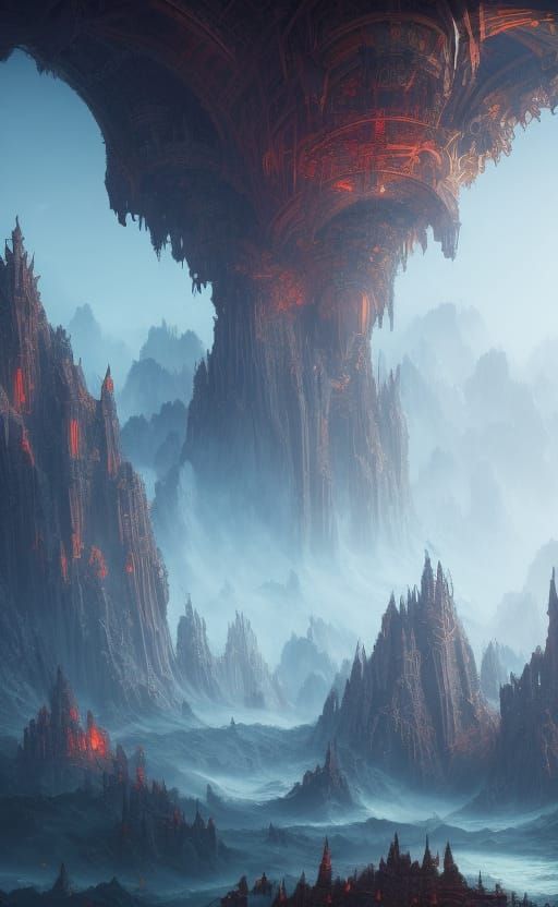 Fantastical Matte Painting in Deep Color