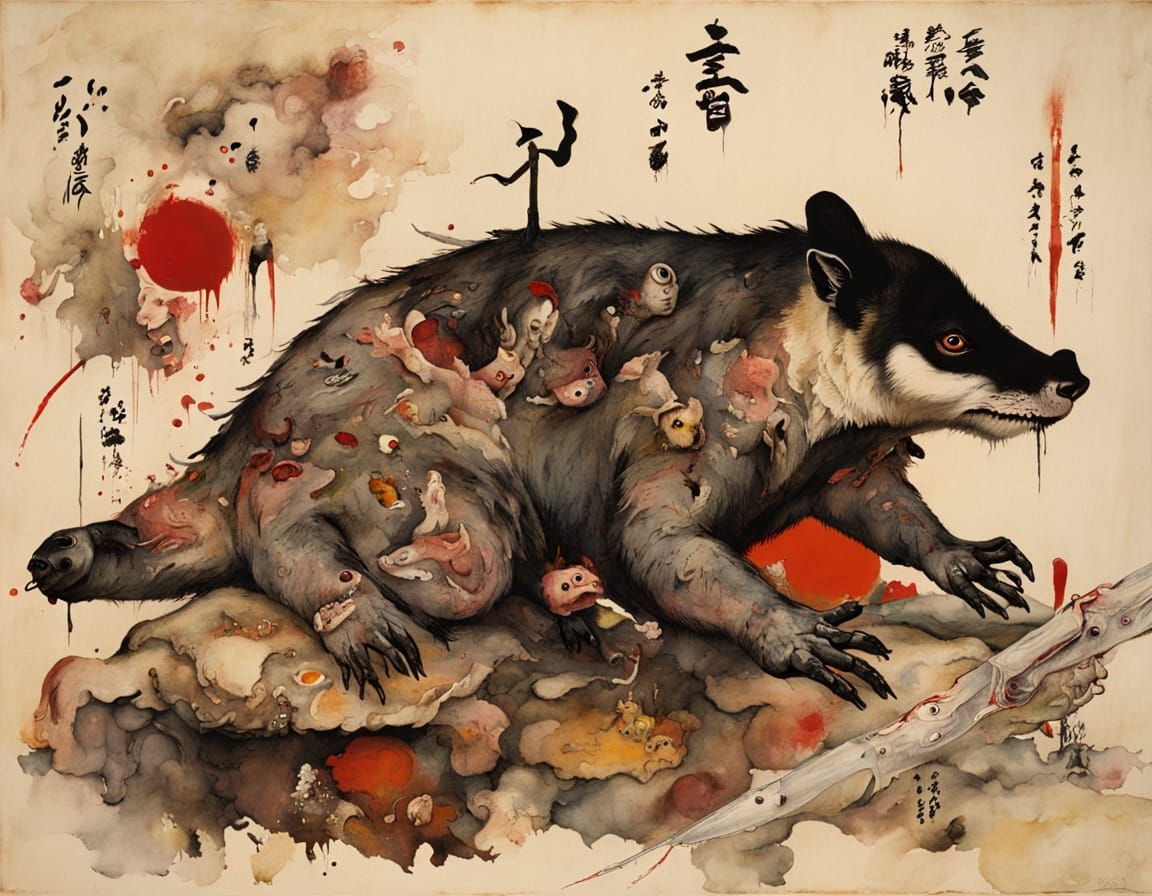 Japanese-Inspired Surrealism: Mutant Tokyo Creatures