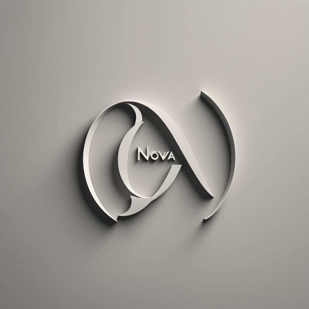Minimalist 3D Logo Design for Nova Arqus
