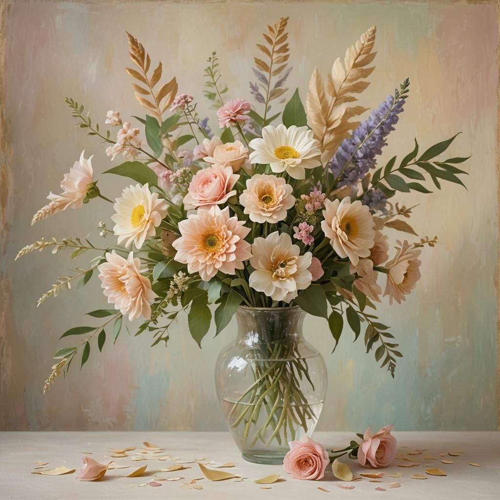 Impressionist Bouquet with Hidden Word