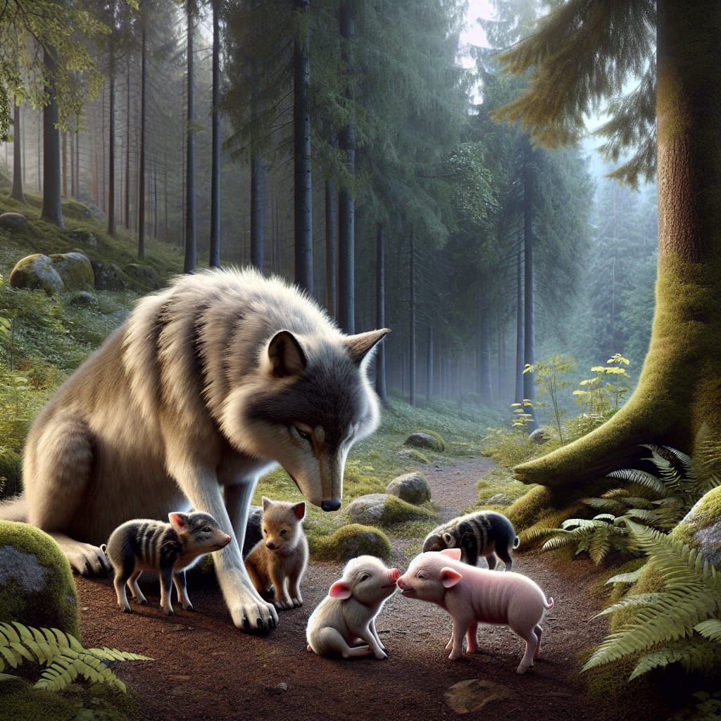 The three little pigs and the big bad wolf