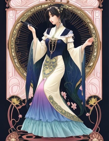 Biomorphic Art Nouveau Dress Design