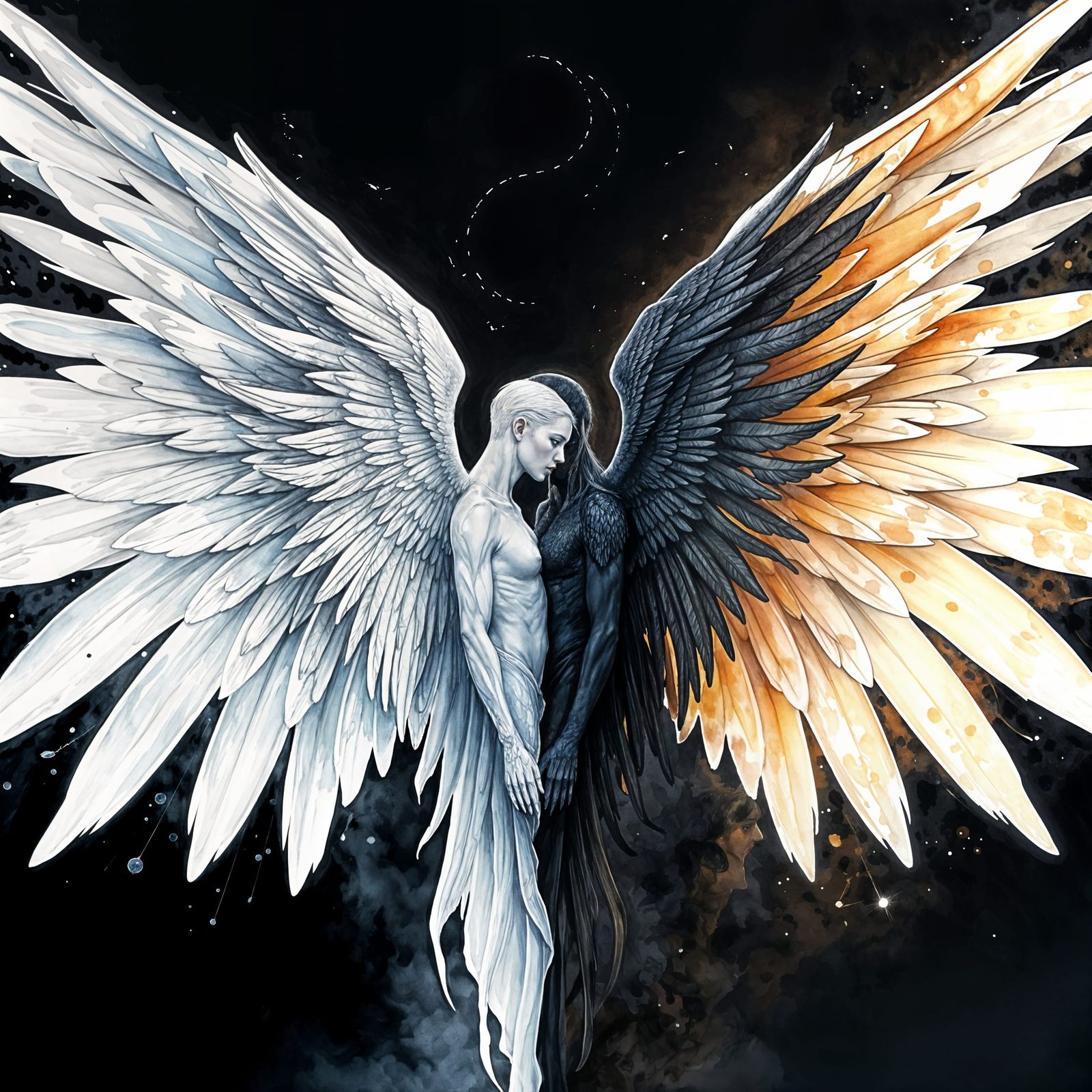 Dual Nature Angel: White Wings vs Dark Wings